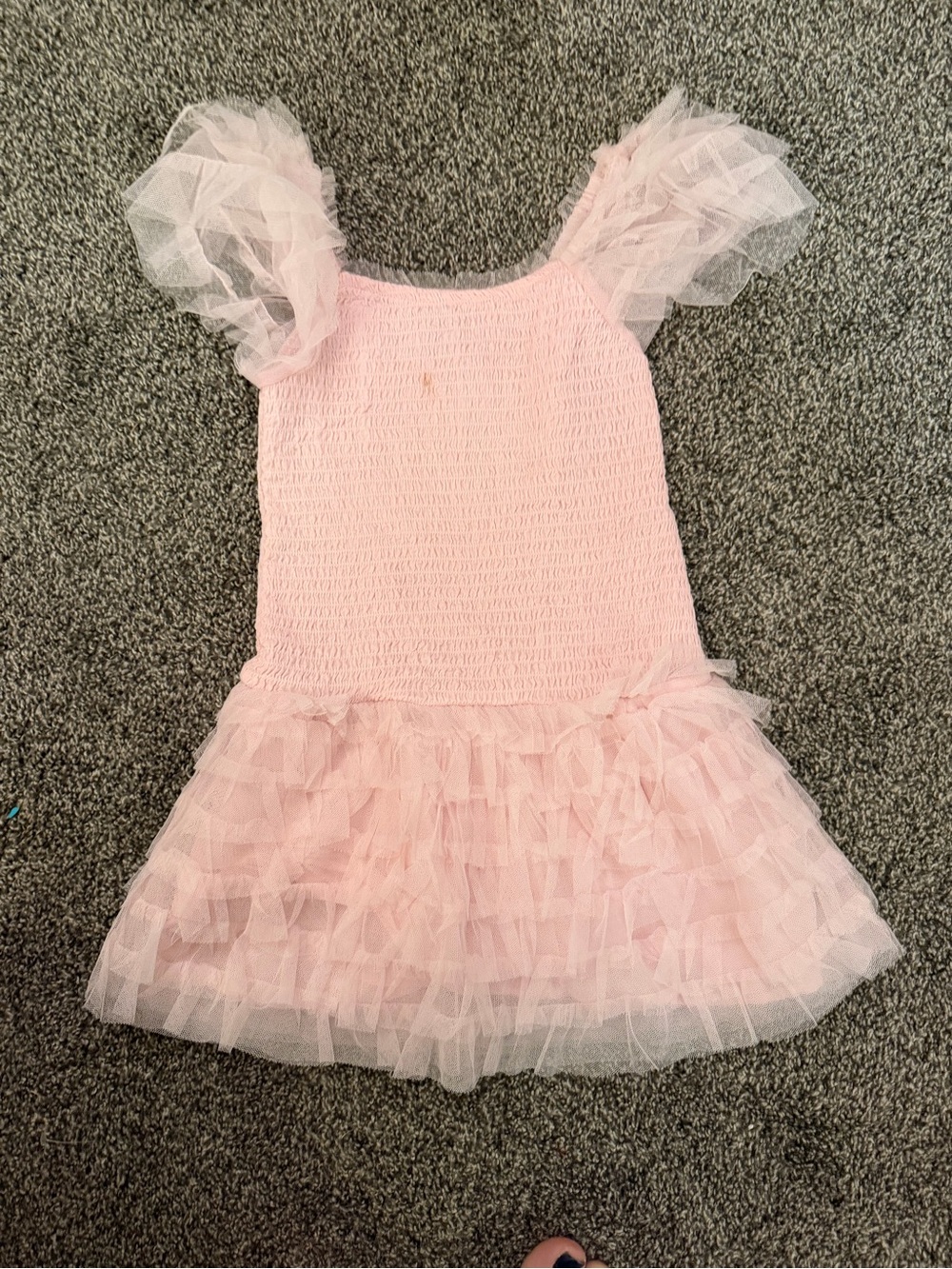 The Children's Place Light Pink Tulle Ruffle Dress